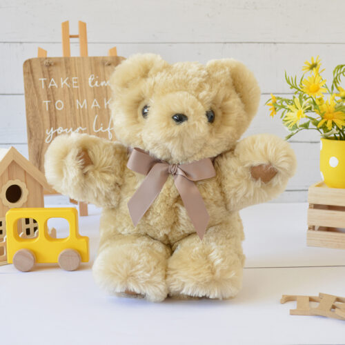 Tambo Teddies suede paw teddy bear woollen sheepskin