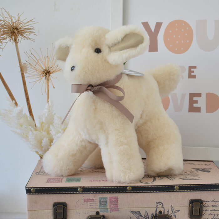 Tambo Teddies merino sheep teddy in cream woollen sheepskin