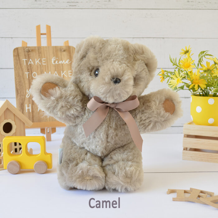 Tambo Teddies suede paw teddy bear woollen sheepskin