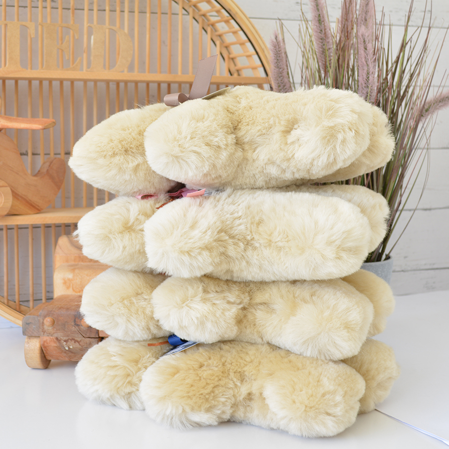 Tambo Teddies Puffy Bickie Bear teddy woollen sheepskin Honey Colour flat teddy
