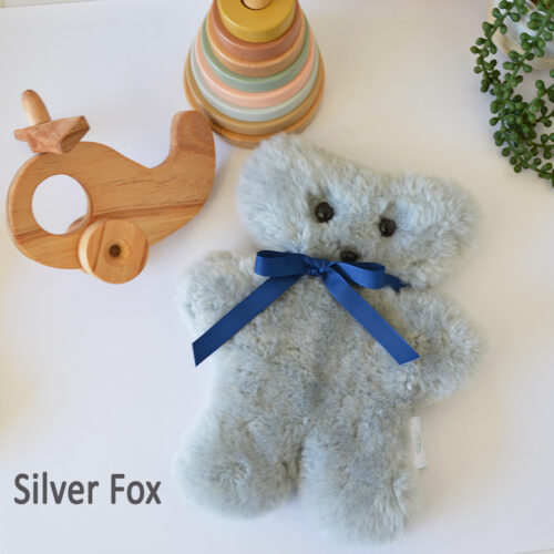 Tambo Teddies Bickie Bear teddy woollen sheepskin Silver Fox