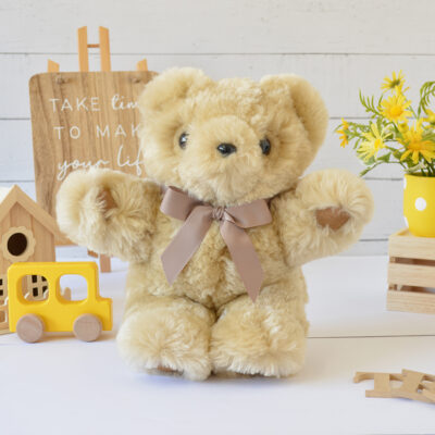 Tambo Teddies suede paw teddy bear woollen sheepskin