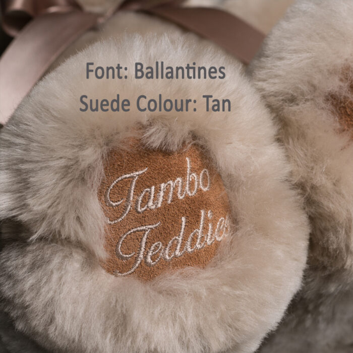 Camel Basil Teddy Bear with Ballantines Embroidery Tambo Teddies
