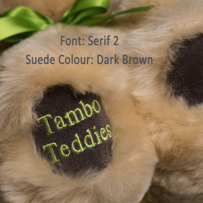 Honey Basil Teddy Bear with Serif 2 Embroidery Tambo Teddies