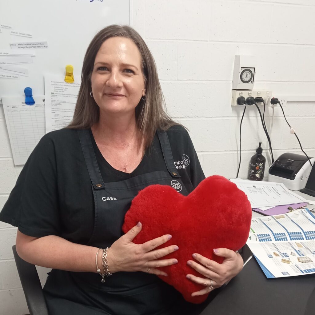 Cass - heart at Tambo Teddies